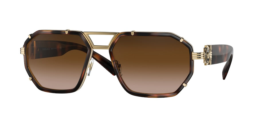 Versace VE2228 Irregular Sunglasses  100213-HAVANA 59-18-145 - Color Map havana