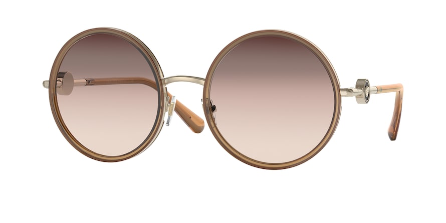 Versace VE2229 Round Sunglasses  12520P-TRANSPARENT BROWN 56-22-140 - Color Map brown