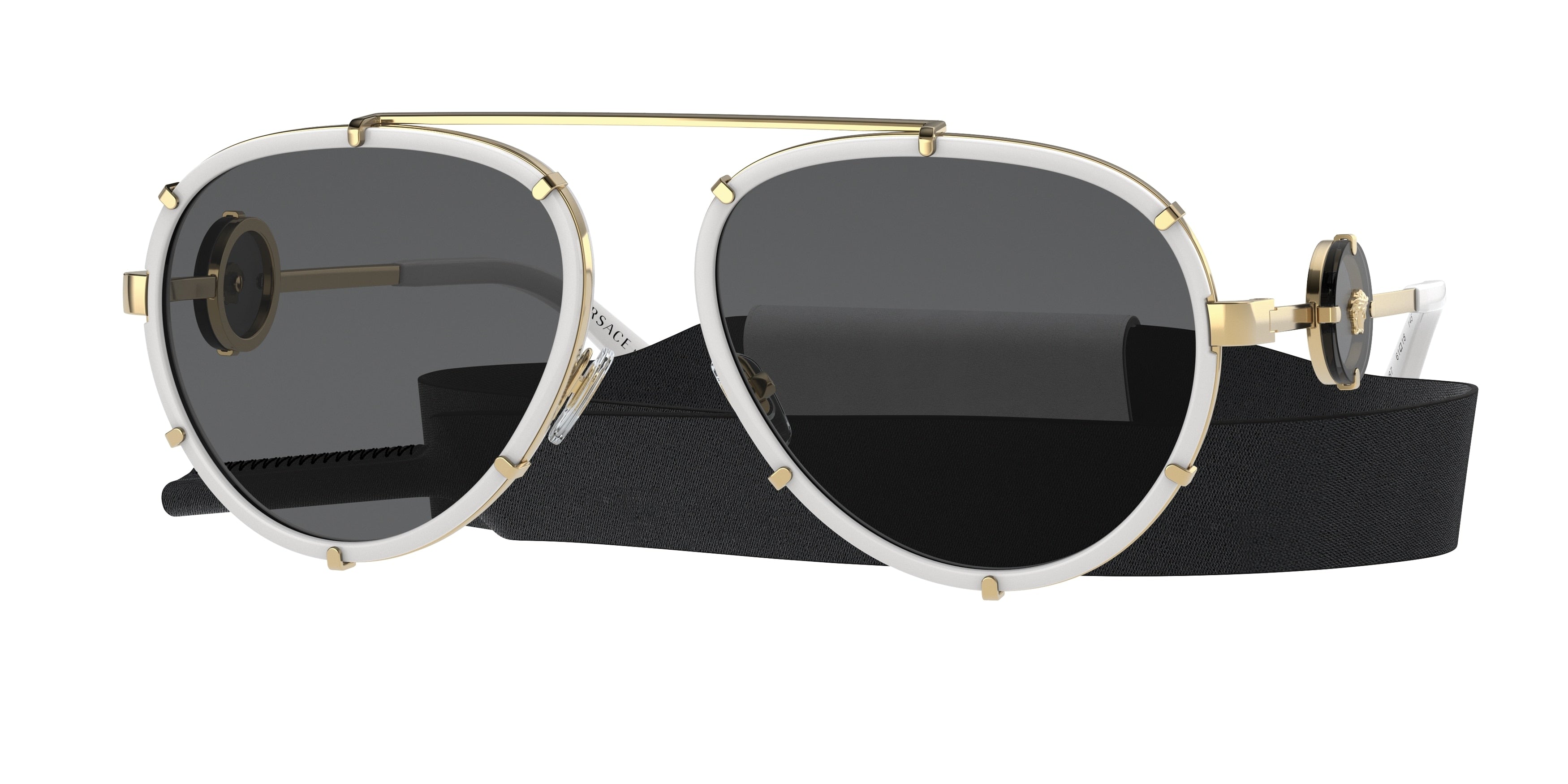 Versace VE2232 Pilot Sunglasses  147187-White 60-145-18 - Color Map White