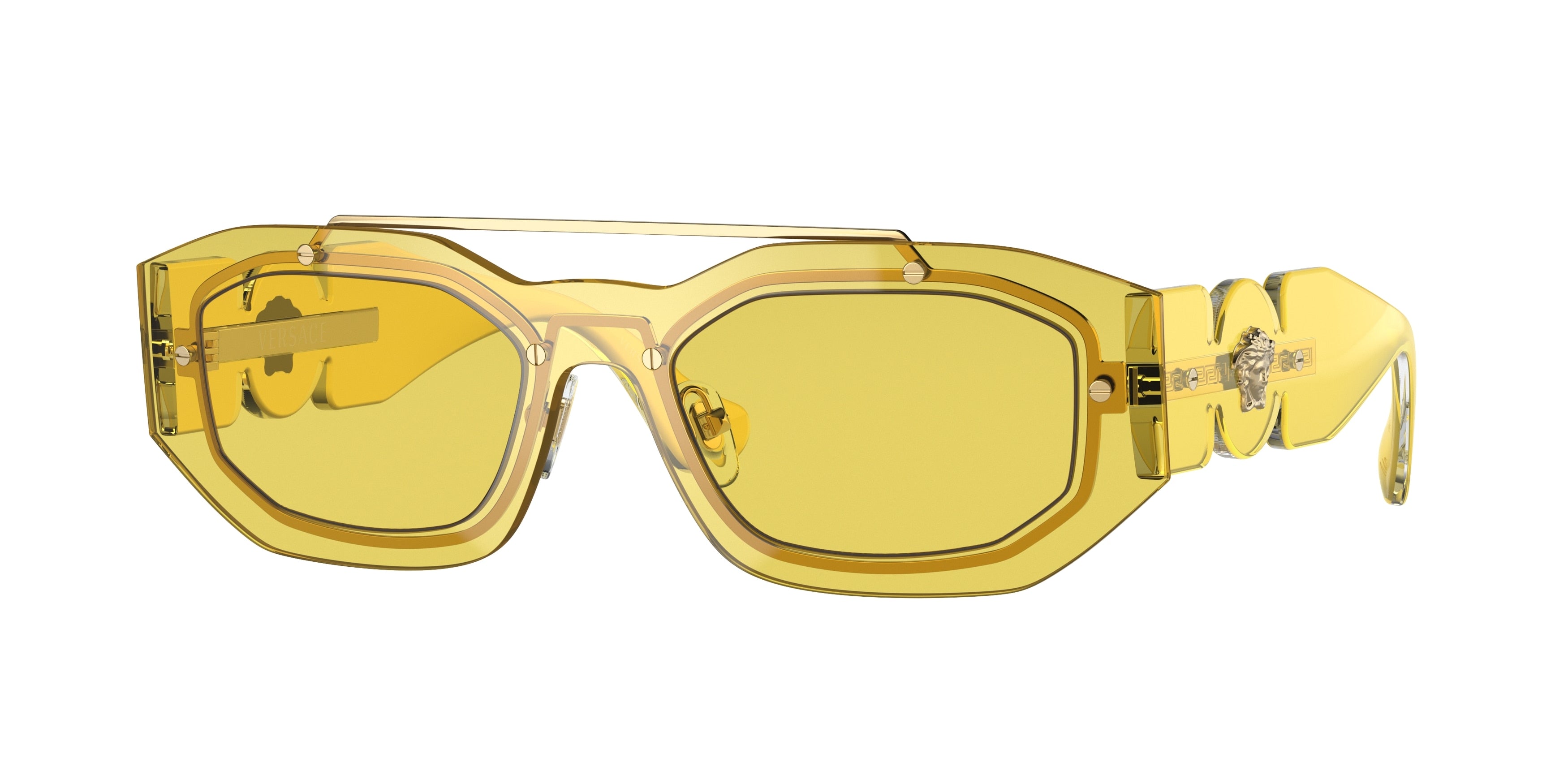 Versace VE2235 Irregular Sunglasses  100285-Yellow 51-140-20 - Color Map Yellow