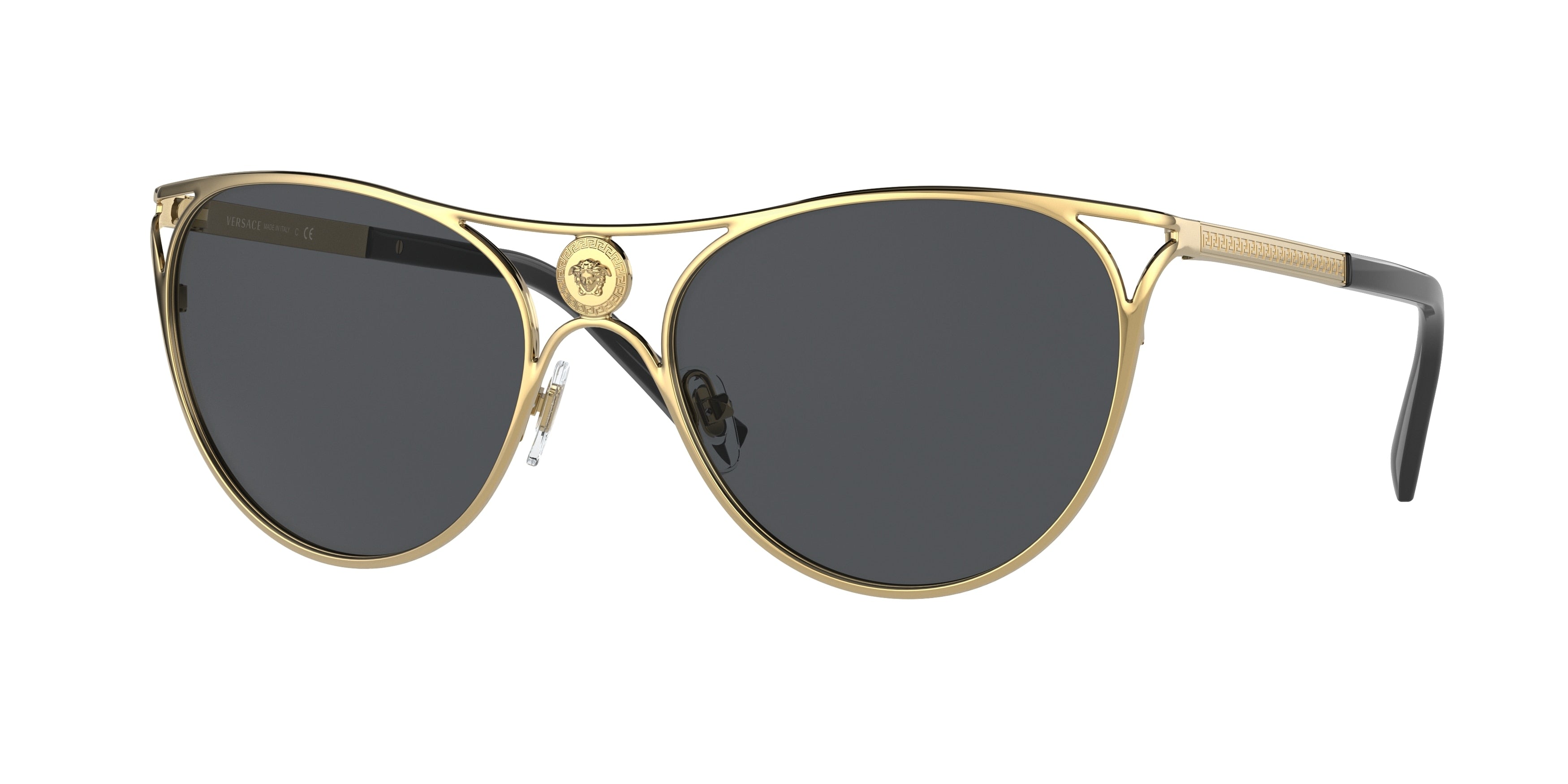 Versace VE2237 Cat Eye Sunglasses  100287-Gold 56-140-19 - Color Map Gold