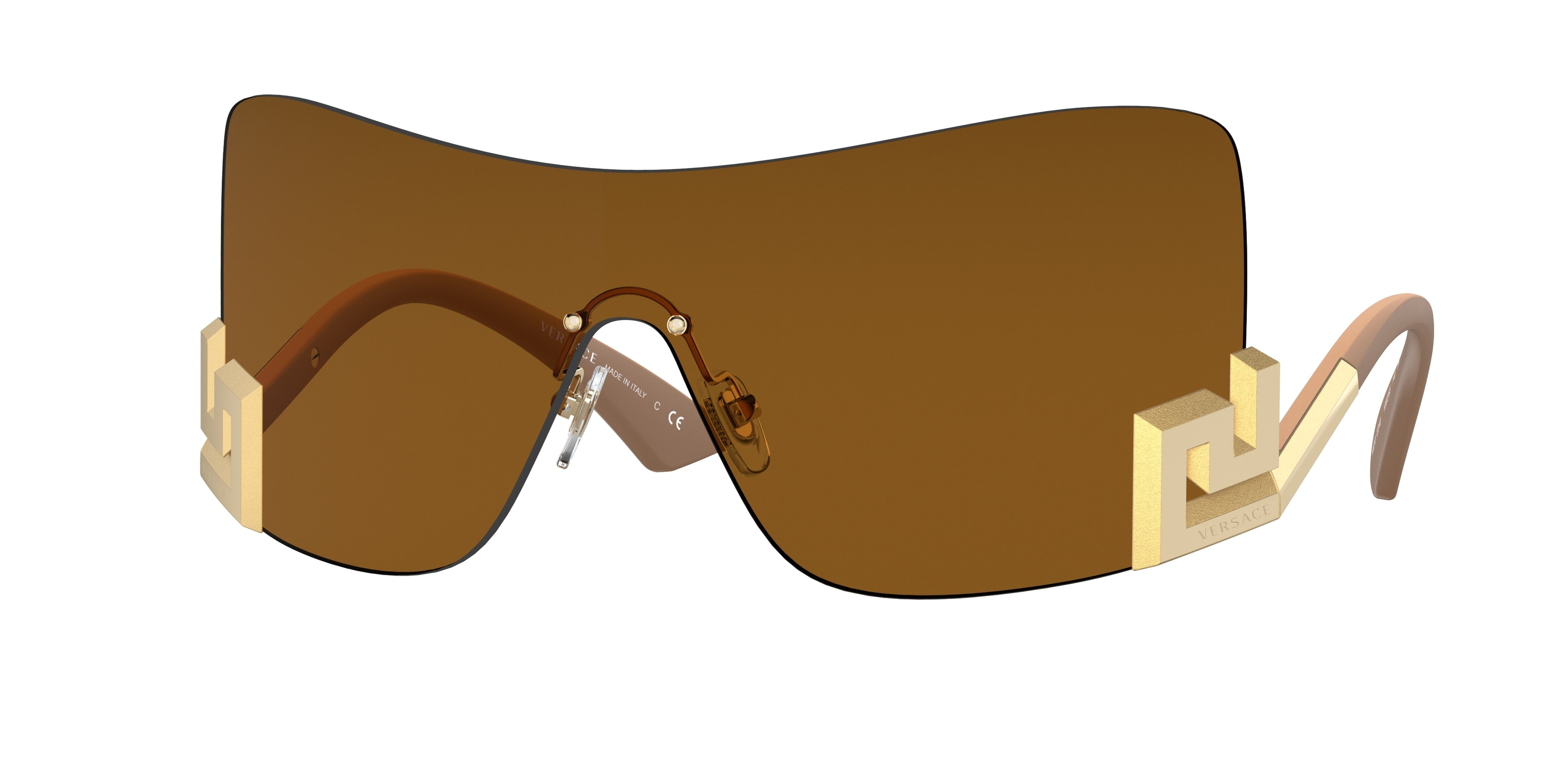 Versace VE2240 Irregular Sunglasses  100263-Bronze 0-140-140 - Color Map Brown