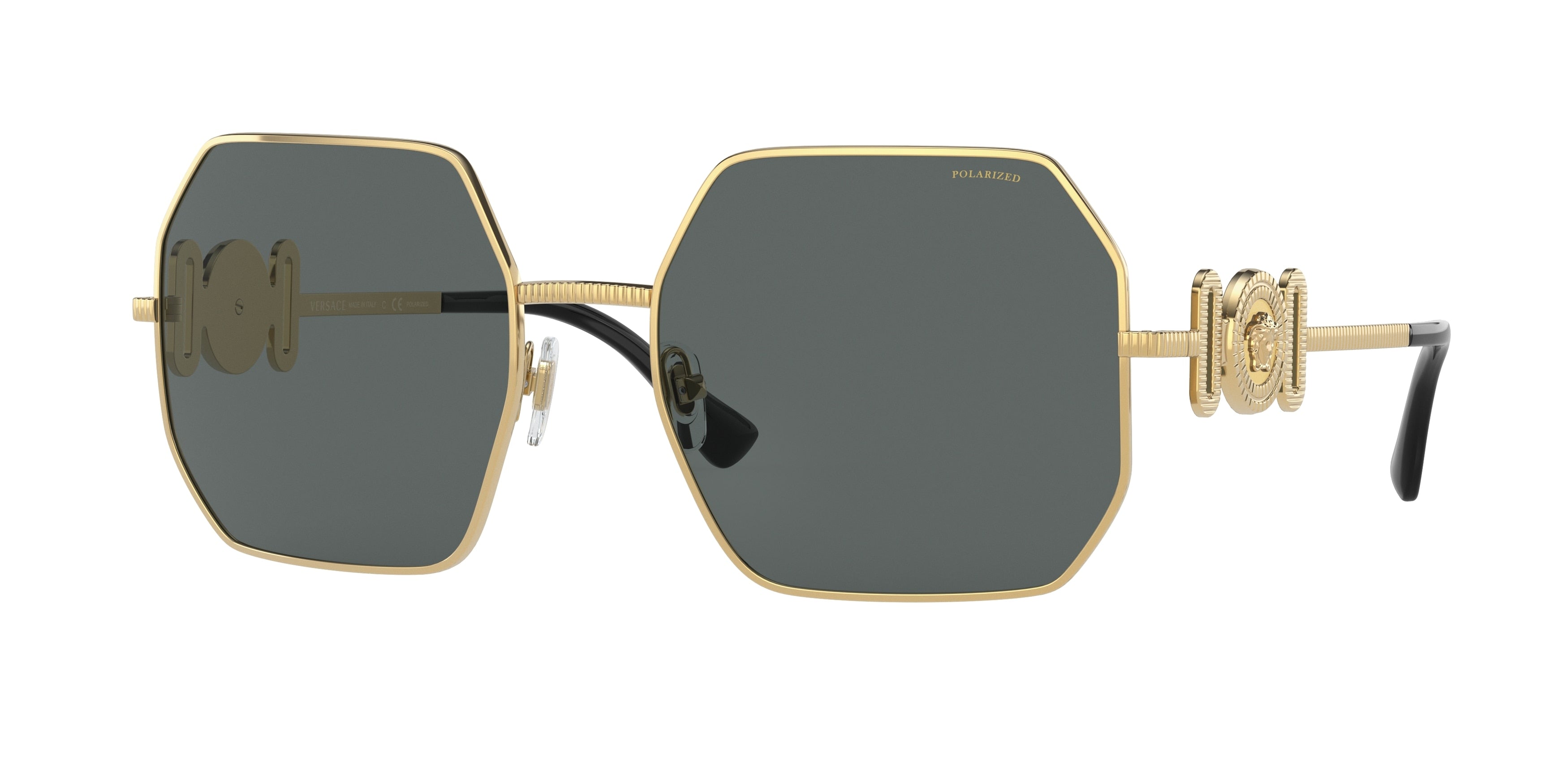 Versace VE2248 Irregular Sunglasses  100281-Gold 57-145-19 - Color Map Gold