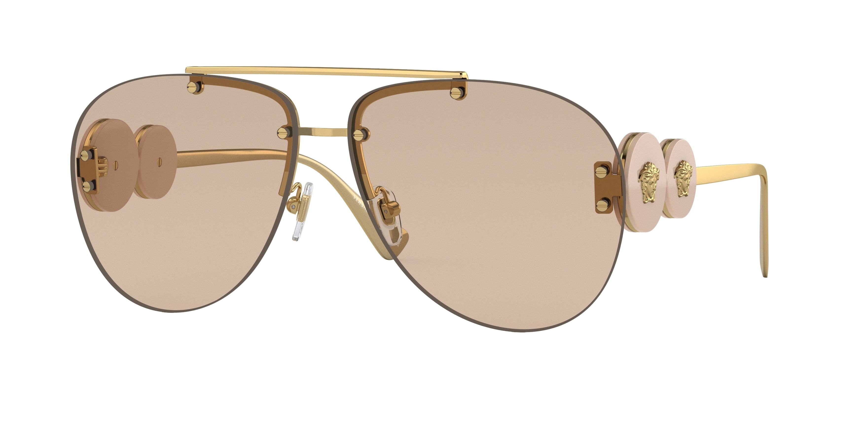 Versace VE2250 Pilot Sunglasses  148693-Gold 63-145-13 - Color Map Gold