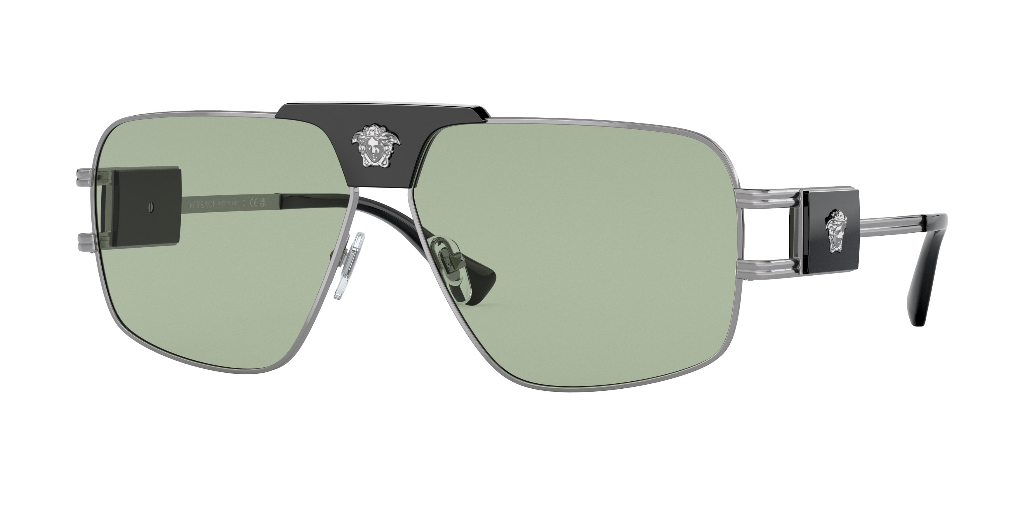Versace VE2251 Pillow Sunglasses  1001/2-Gunmetal 62-145-12 - Color Map Grey