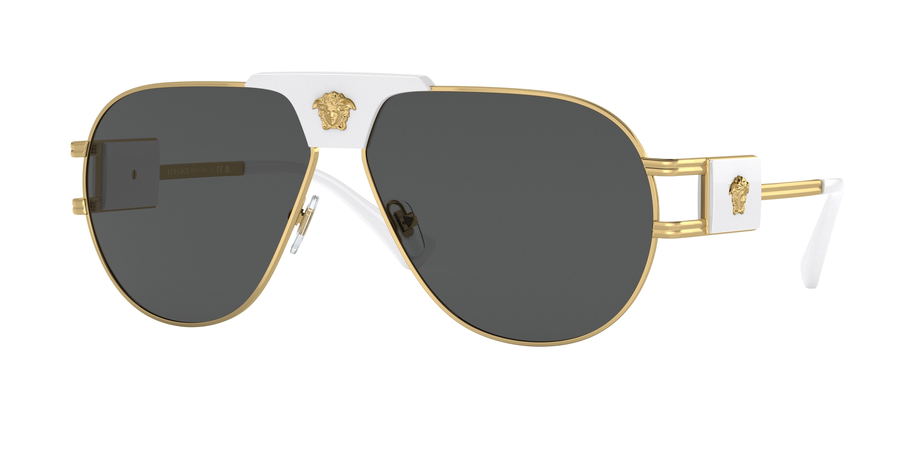 Versace VE2252 Pilot Sunglasses  147187-Gold 63-145-12 - Color Map Gold