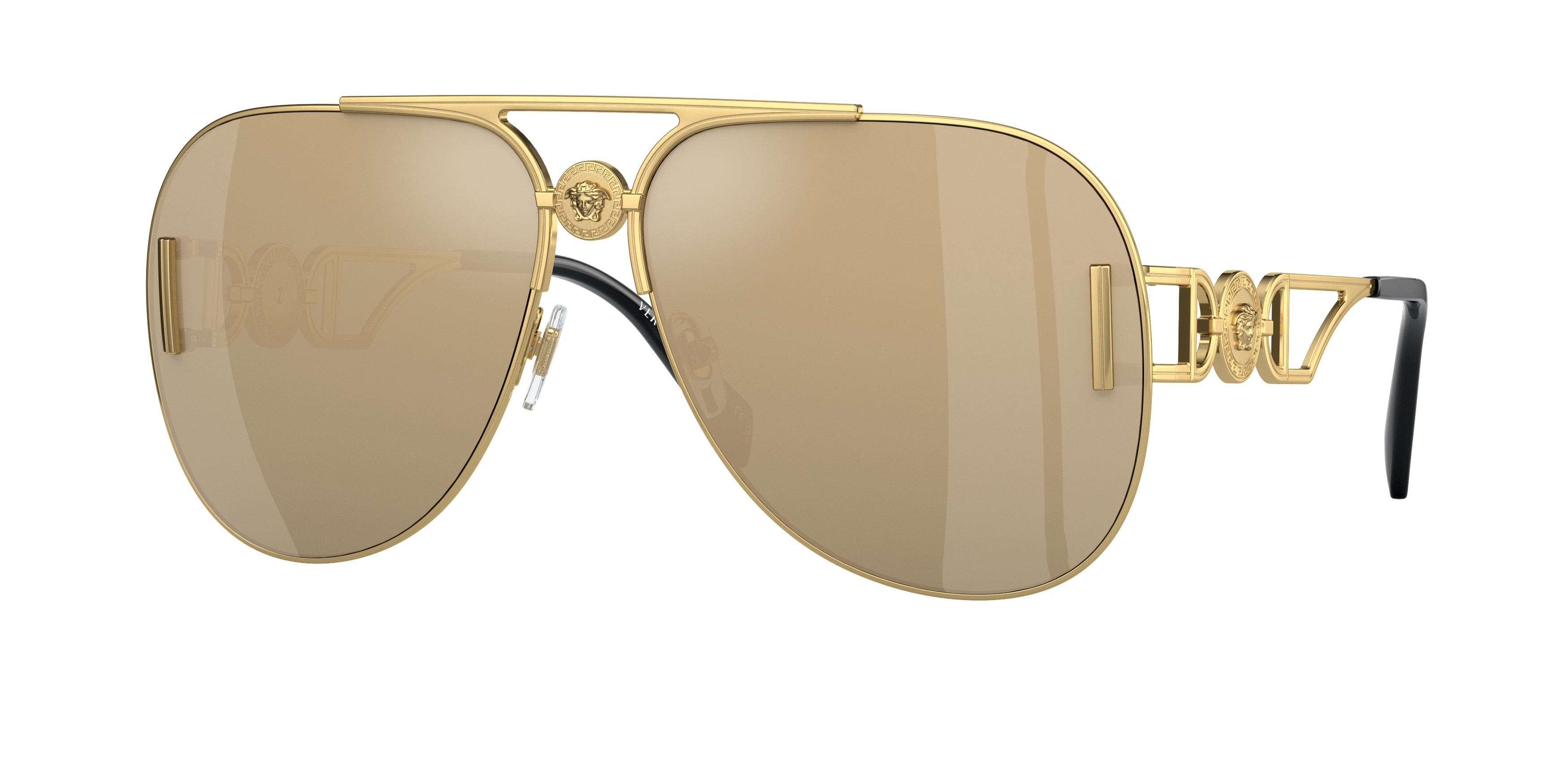 Versace VE2255 Pilot Sunglasses  100203-Gold 63-145-13 - Color Map Gold
