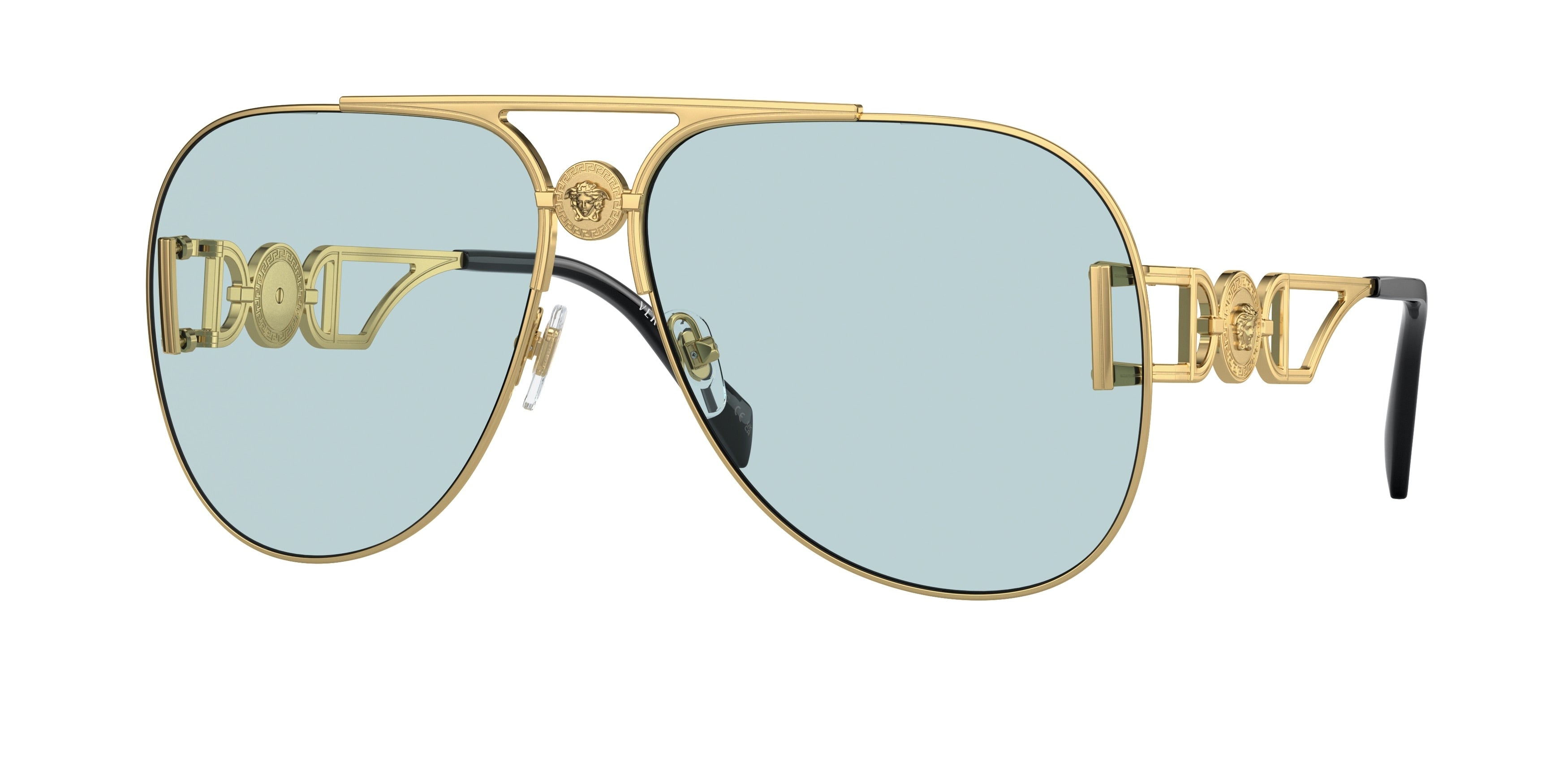 Versace VE2255 Pilot Sunglasses  1002/1-Gold 63-145-13 - Color Map Gold