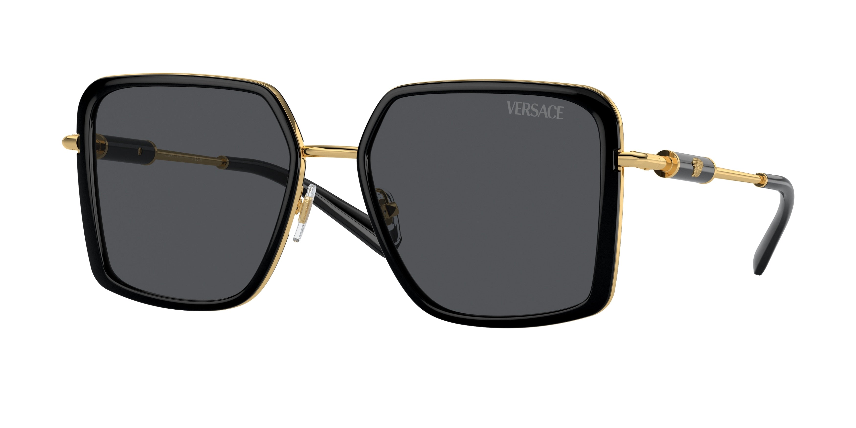 Versace VE2261 Square Sunglasses  100287-Black 56-140-18 - Color Map Black