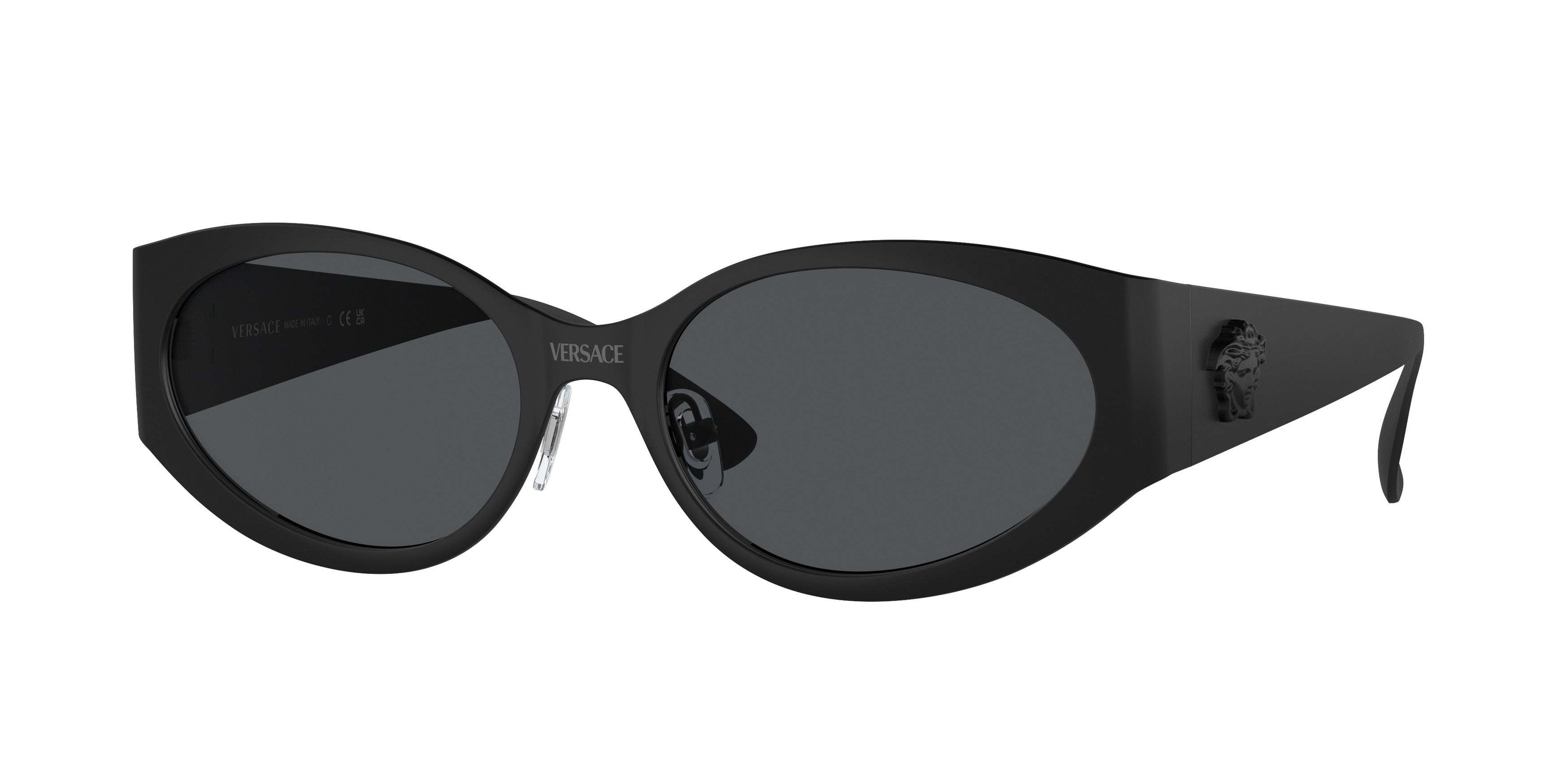 Versace VE2263 Oval Sunglasses  126187-Matte Black 56-140-18 - Color Map Black