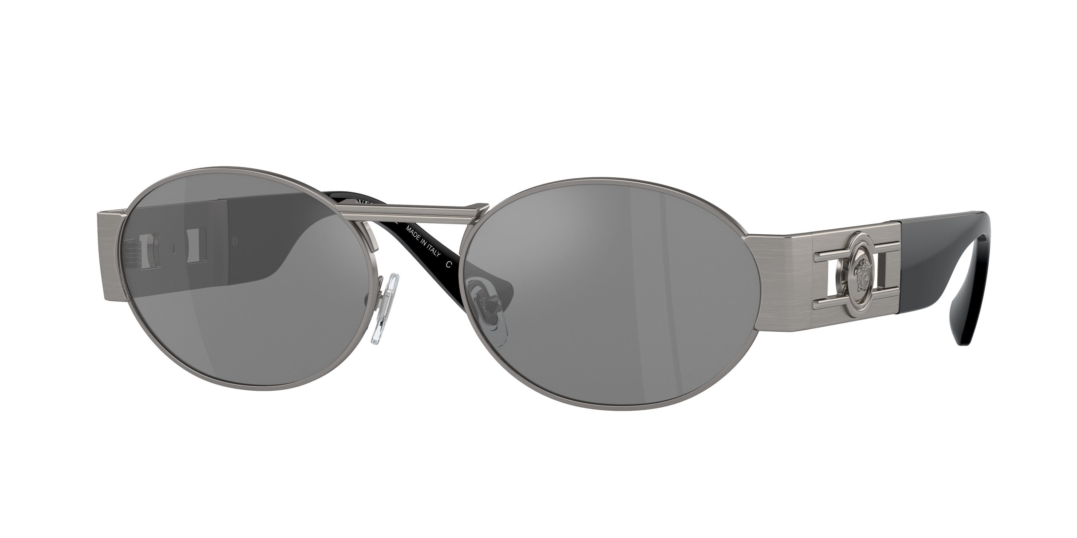 Versace VE2264 Oval Sunglasses  10016G-Matte Gunmetal 56-140-18 - Color Map Grey
