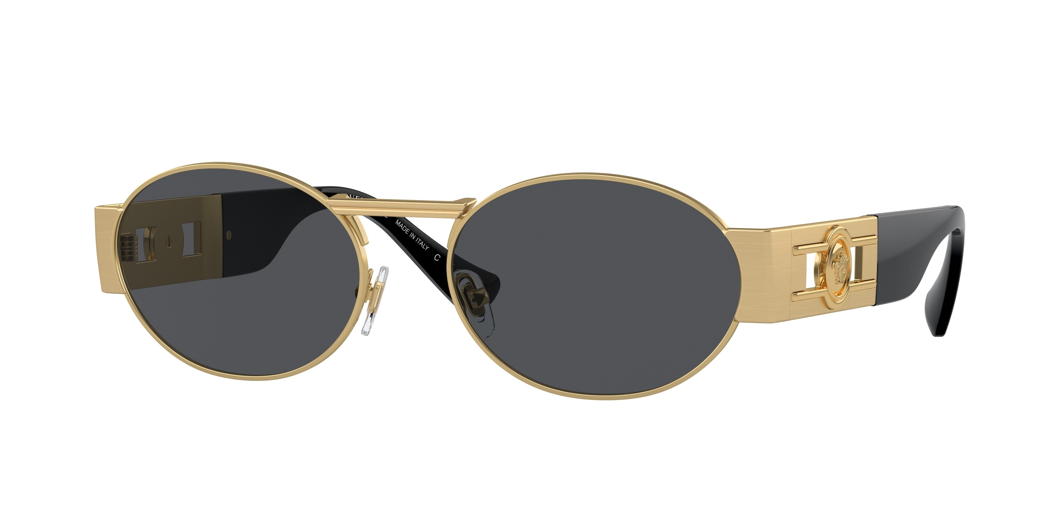 Versace VE2264 Oval Sunglasses  100287-Matte Gold 56-140-18 - Color Map Gold
