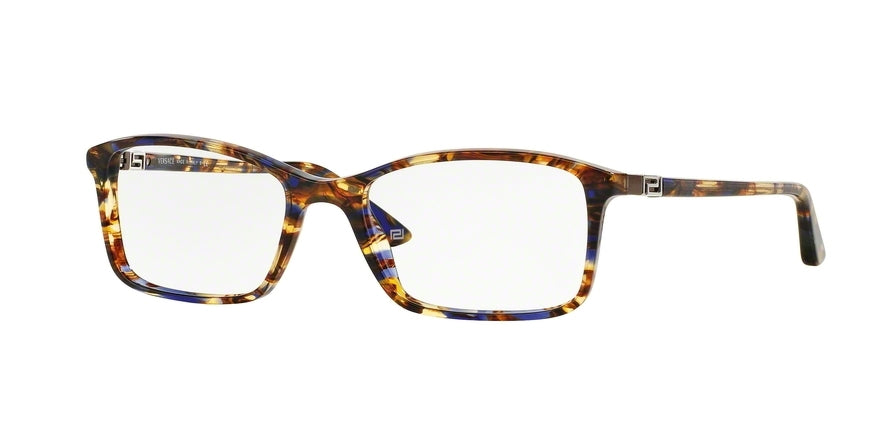 Versace VE3163 Square Eyeglasses  992-STRIPED BROWN/HONEY/BLUE 52-17-140 - Color Map multi