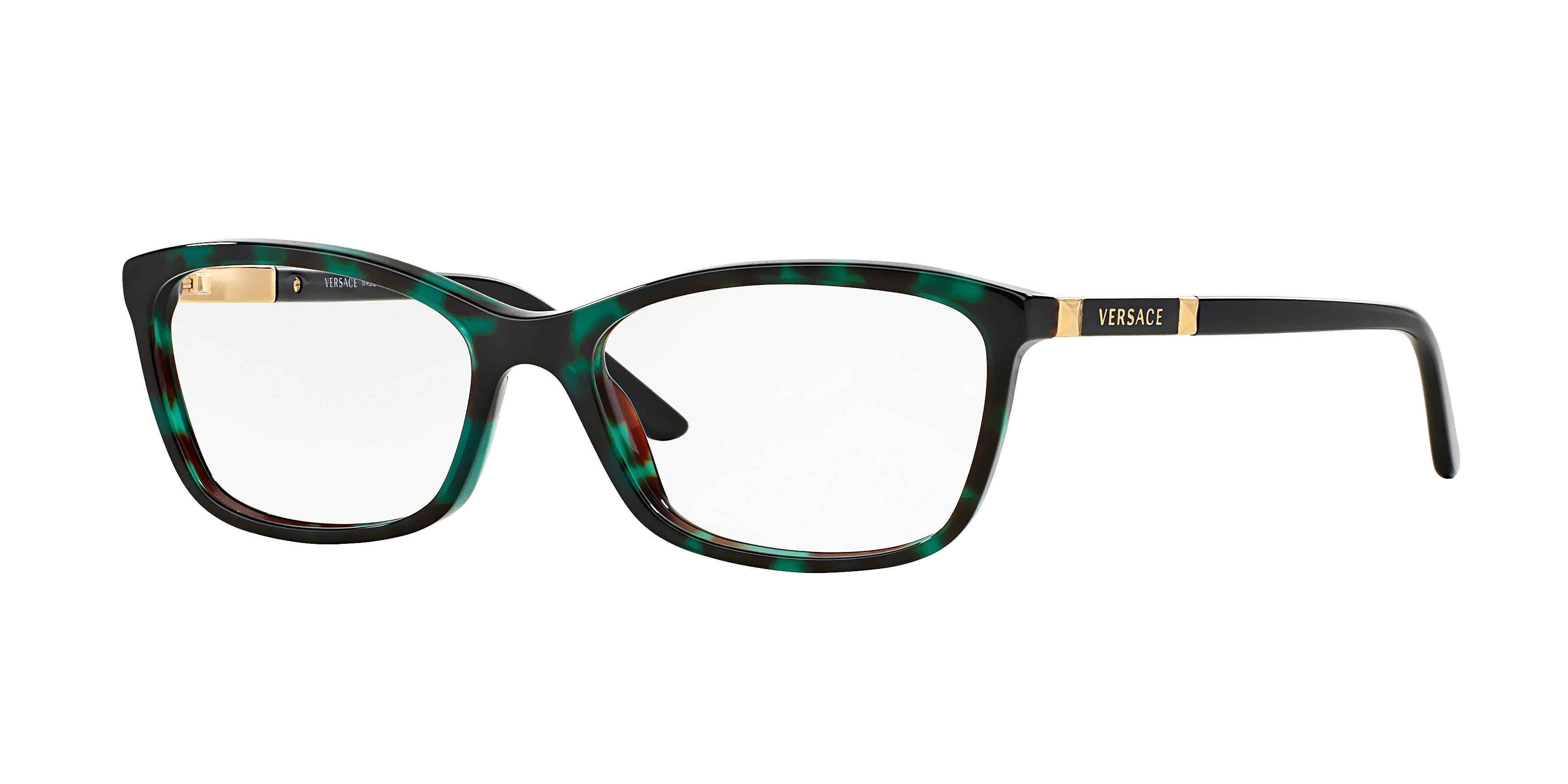 Versace VE3186 Butterfly Eyeglasses  5076-Havana 54-140-16 - Color Map Tortoise