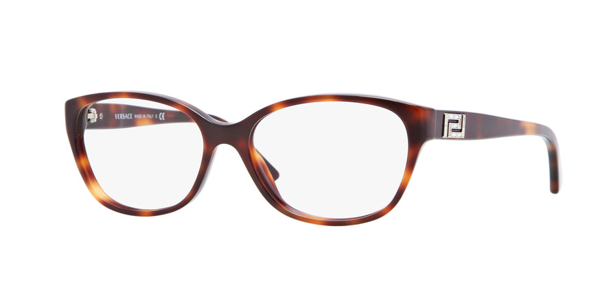 Versace VE3189B Cat Eye Eyeglasses  5061-HAVANA 54-15-140 - Color Map brown