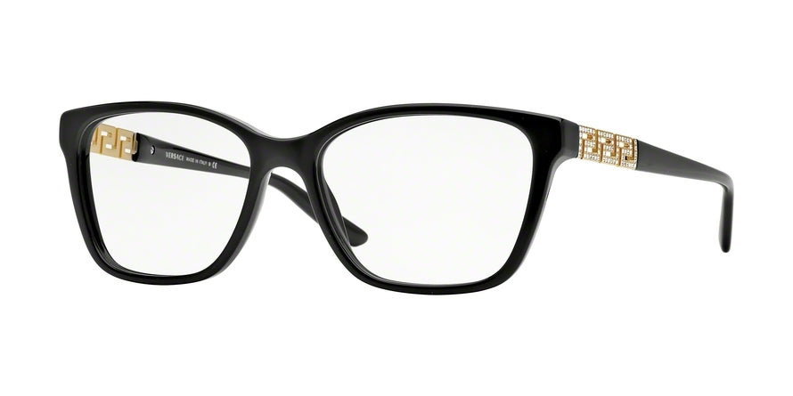 Versace VE3192B Butterfly Eyeglasses  GB1-BLACK 54-16-140 - Color Map black
