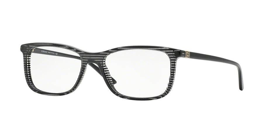 Versace VE3197 Rectangle Eyeglasses  5101-BLACK RULE 53-17-140 - Color Map black