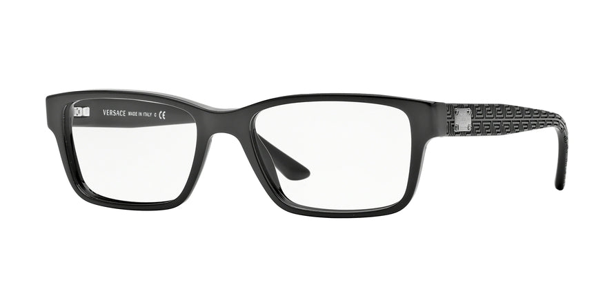 Versace VE3198 Rectangle Eyeglasses  GB1-BLACK 55-17-140 - Color Map black