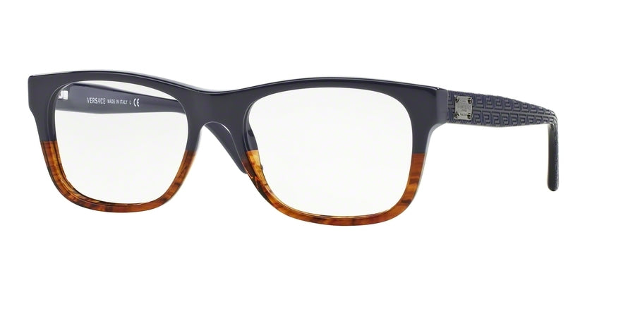 Versace VE3199 Square Eyeglasses  5118-DARK BLUE/HAVANA 53-17-140 - Color Map blue