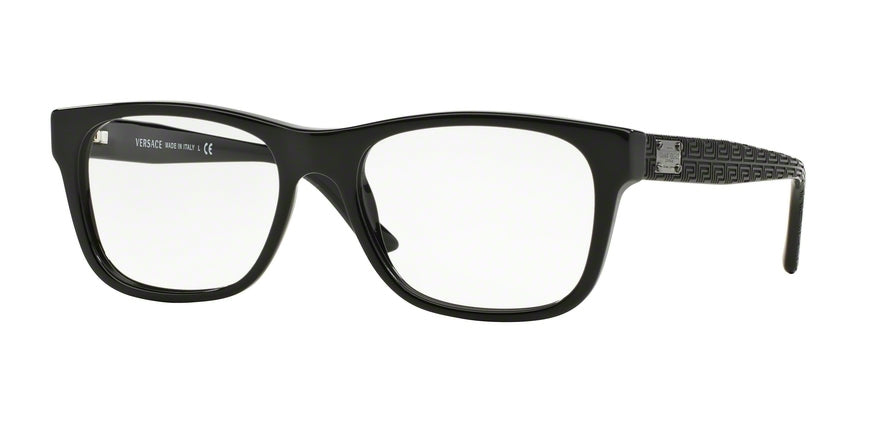Versace VE3199 Square Eyeglasses  GB1-BLACK 53-17-140 - Color Map black