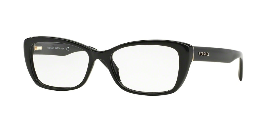 Versace VE3201 Rectangle Eyeglasses  GB1-BLACK 54-16-140 - Color Map black