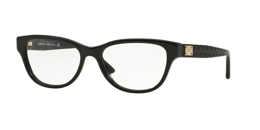 Versace VE3204 Butterfly Eyeglasses  GB1-BLACK 53-15-140 - Color Map black