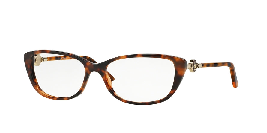 Versace VE3206 Cat Eye Eyeglasses  944-HAVANA 52-15-140 - Color Map brown