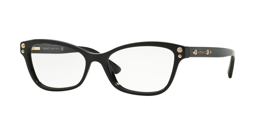 Versace VE3208 Butterfly Eyeglasses  GB1-BLACK 54-16-140 - Color Map black