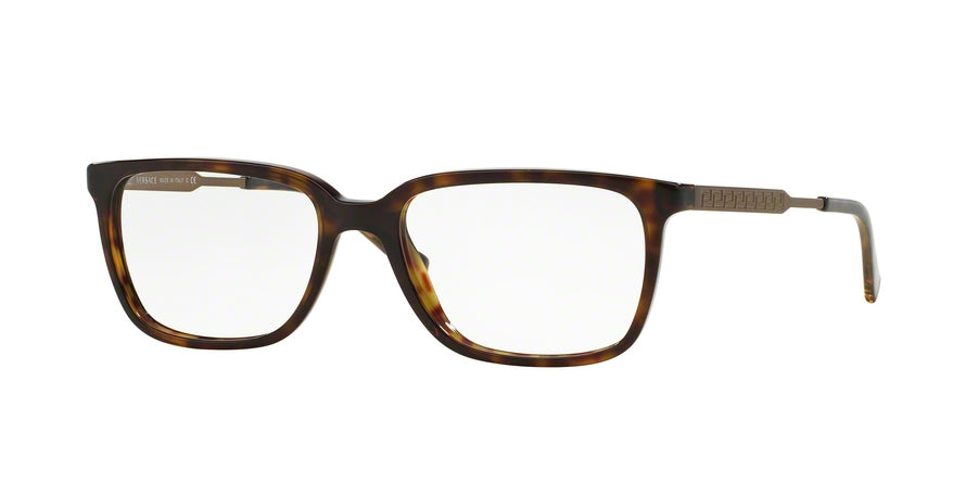 Versace VE3209 Rectangle Eyeglasses  108-HAVANA 55-17-145 - Color Map brown