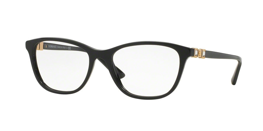 Versace VE3213B Cat Eye Eyeglasses  GB1-BLACK 54-17-140 - Color Map black