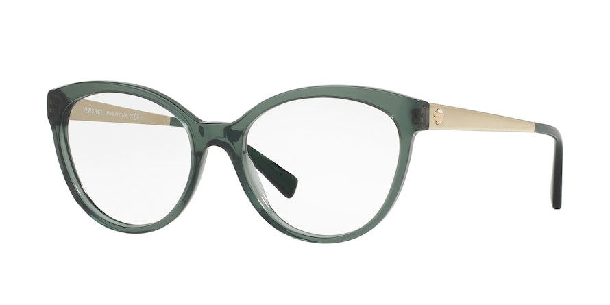 Versace VE3237 Phantos Eyeglasses  5211-TRANSPARENT GREEN 54-17-140 - Color Map green