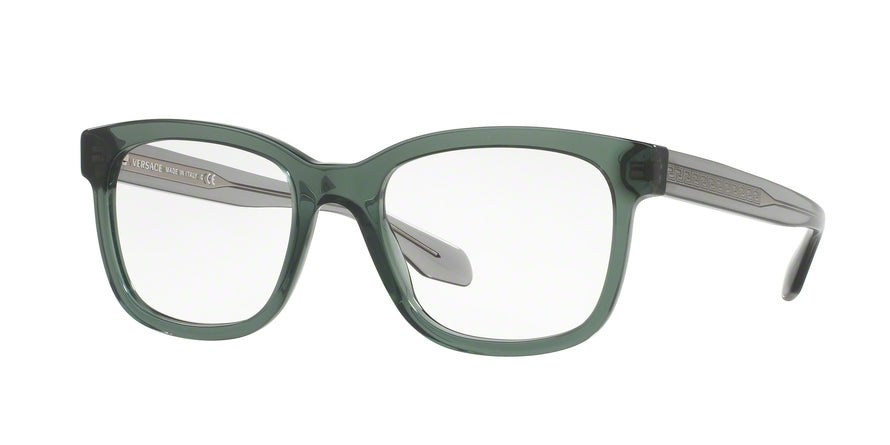Versace VE3239 Square Eyeglasses  5211-TRANSPARENT GREEN 54-20-145 - Color Map green