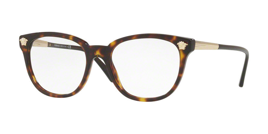 Versace VE3242 Irregular Eyeglasses  108-DARK HAVANA 54-18-140 - Color Map havana
