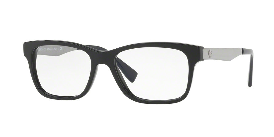 Versace VE3245 Rectangle Eyeglasses  5238-BLACK/BLUE 55-17-145 - Color Map black