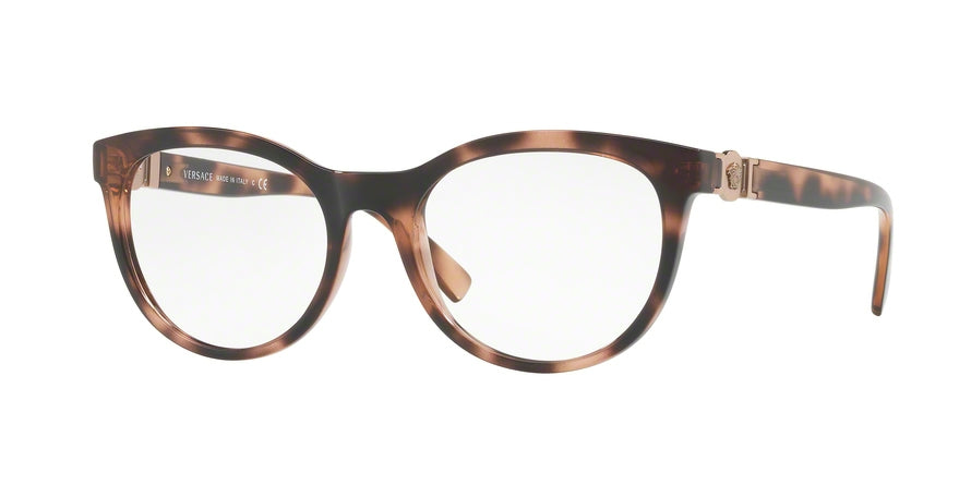 Versace VE3247 Oval Eyeglasses  5259-PINKISH HAVANA 53-18-140 - Color Map pink