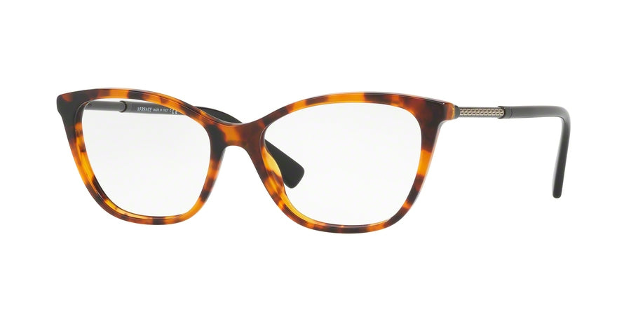 Versace VE3248 Cat Eye Eyeglasses  5074-HAVANA 54-16-140 - Color Map brown