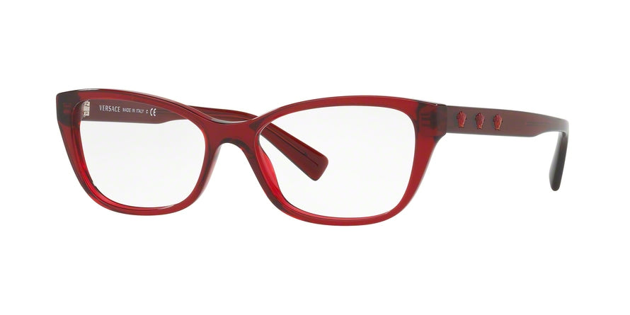 Versace VE3249A Cat Eye Eyeglasses  388-TRANSPARENT RED 54-16-140 - Color Map red