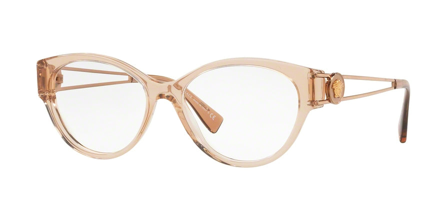 Versace VE3254A Phantos Eyeglasses  5215-TRANSPARENT BROWN 54-16-140 - Color Map brown