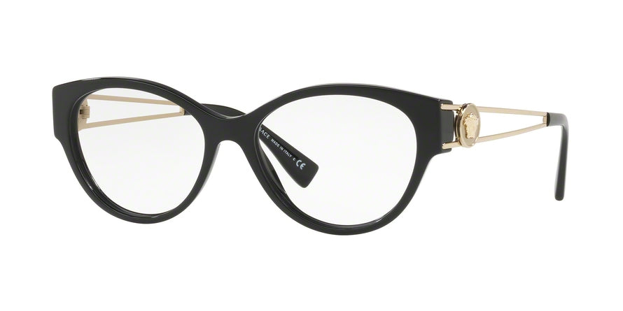 Versace VE3254A Phantos Eyeglasses  GB1-BLACK 54-16-140 - Color Map black