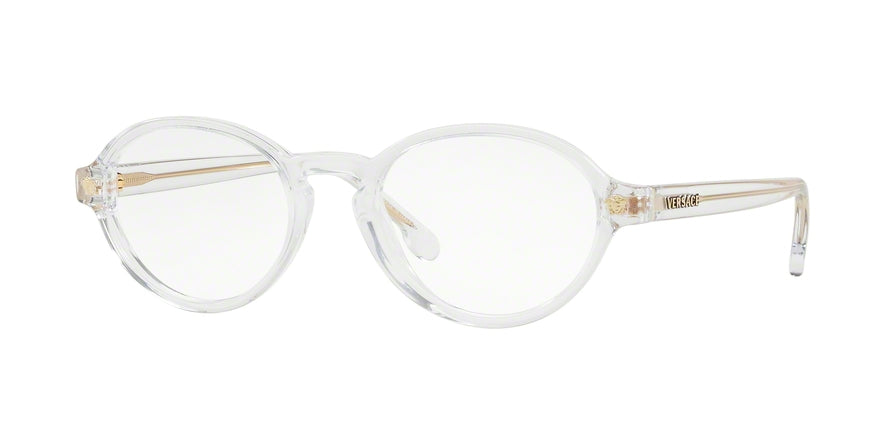 Versace VE3259 Round Eyeglasses  148-CRYSTAL 52-20-140 - Color Map clear