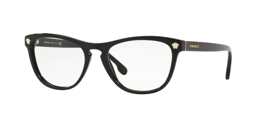 Versace VE3260A Butterfly Eyeglasses  GB1-BLACK 53-17-140 - Color Map black
