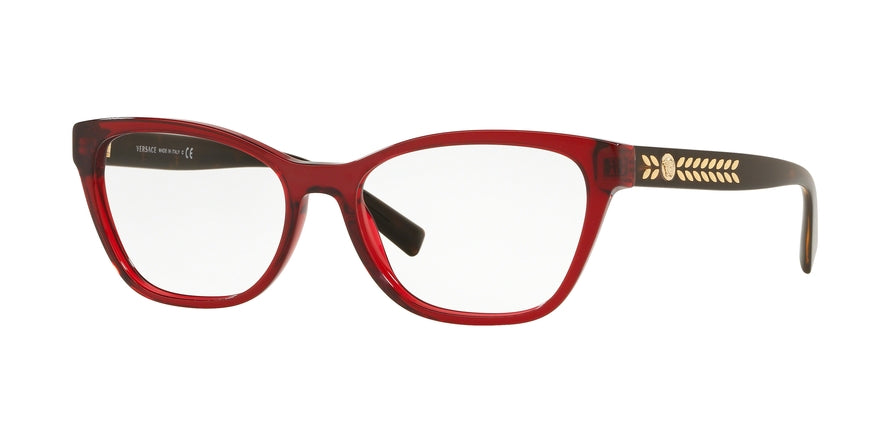 Versace VE3265A Pillow Eyeglasses  388-TRANSPARENT RED 54-16-140 - Color Map red