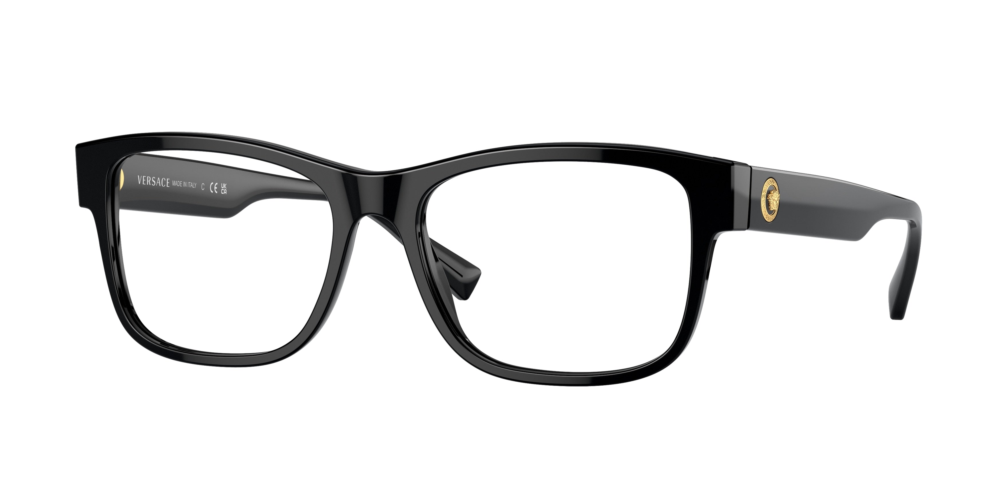 Versace VE3266 Pillow Eyeglasses  GB1-Black 55-145-17 - Color Map Black