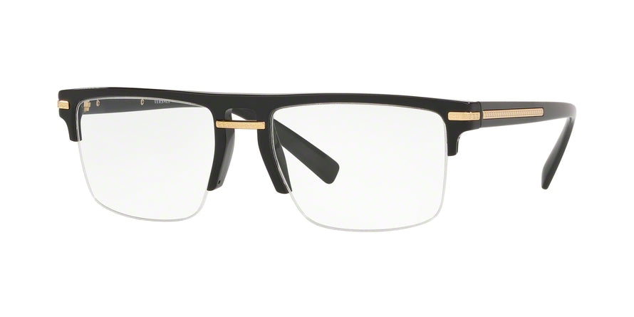 Versace GRECA AEGIS VE3269 Rectangle Eyeglasses  GB1-BLACK 55-19-145 - Color Map black