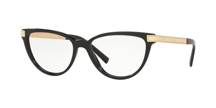 Versace VE3271A Cat Eye Eyeglasses  GB1-BLACK 54-16-140 - Color Map black