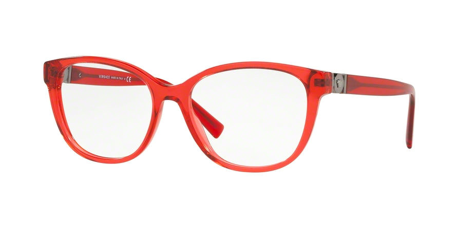 Versace VE3273 Round Eyeglasses  5307-TRANSPARENT RED 54-16-140 - Color Map pink
