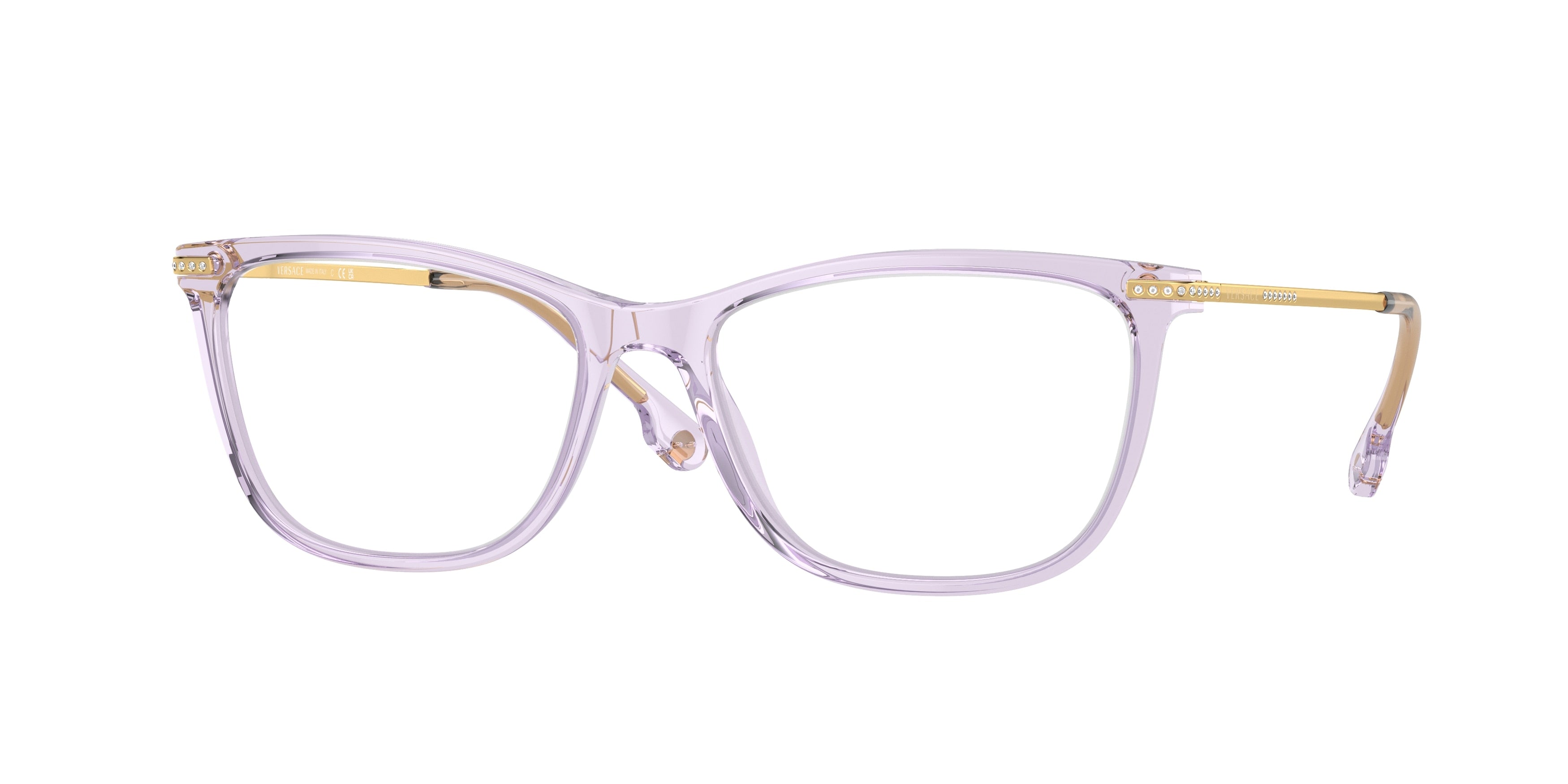 Versace VE3274B Pillow Eyeglasses  5372-Transparent Pink 54-140-16 - Color Map Pink
