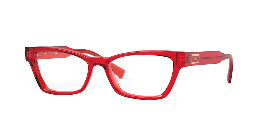 Versace VE3275 Cat Eye Eyeglasses  5323-TRANSPARENT RED 53-15-140 - Color Map red