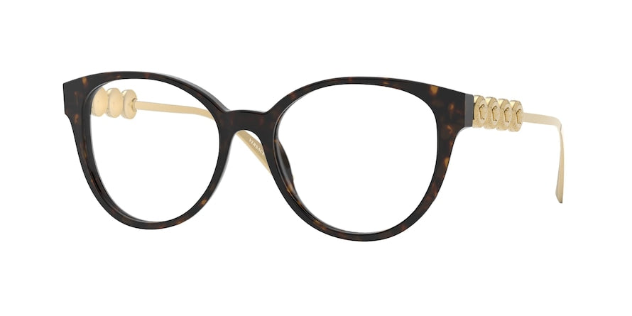 Versace VE3278 Phantos Eyeglasses  108-DARK HAVANA 53-17-135 - Color Map havana