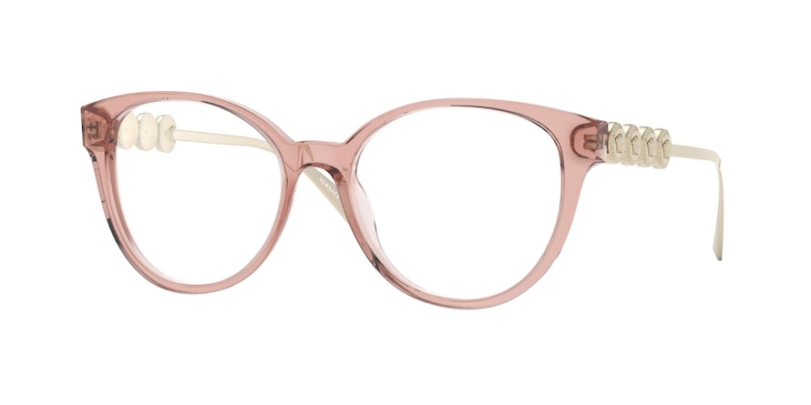 Versace VE3278 Phantos Eyeglasses  5322-TRANSPARENT PINK 53-17-135 - Color Map pink